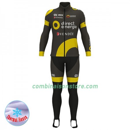 Maillot Cyclisme Hiver + Collant à Bretelles 2017 Direct Energie N001